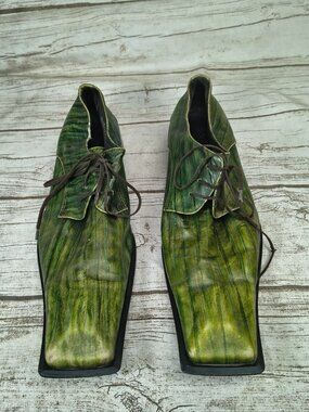 Jack Daniel Green Square Toe Oxford Lace Up Shoes Men Size 45